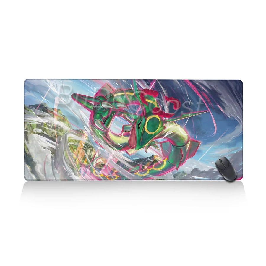 Bandai Pokemon Mega Rayquaza Spielmatte, rutschfeste Gaming-Mauspad Schreibtischunterlage in Multicolour - Bild 5