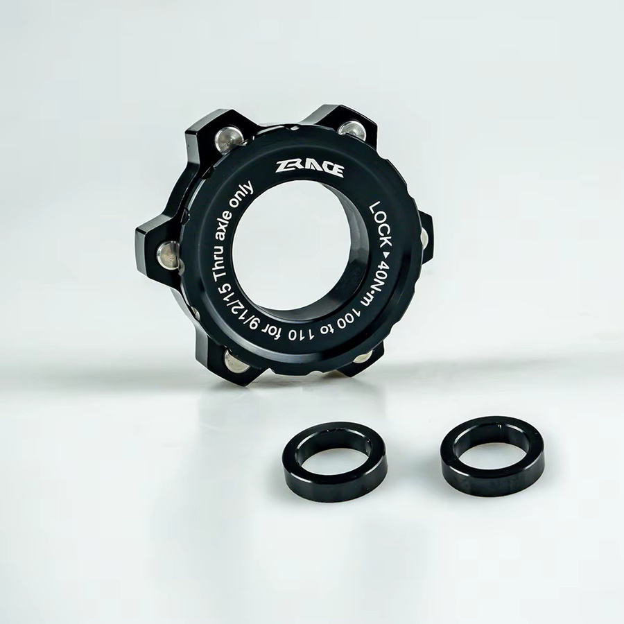 ZRACE Center-Lock auf 6-Loch Adapter Set für Boost Naben, Schwarz, 15x100 auf 15x110 und 12x142 auf 12x148 - Bild 3
