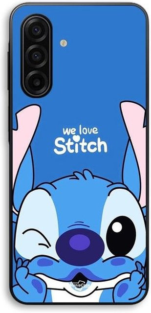 Handyhülle MANIACASE für Samsung Galaxy A37 aus Silikon TPU im Design Ohana Stitch in Schwarz - Bild 1