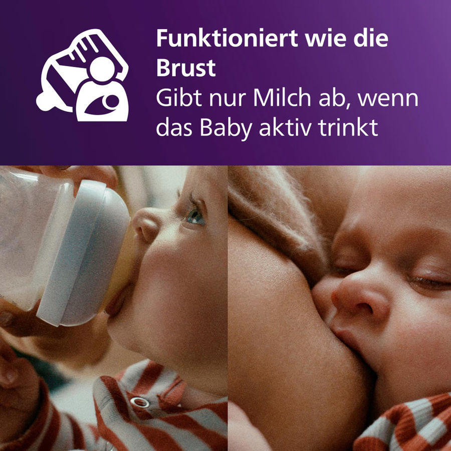 Philips Avent 5-tlg. Starter-Set Natural Response Babyflaschen mit Anti-Colic-Ventil, BPA-frei, transparent - Bild 2