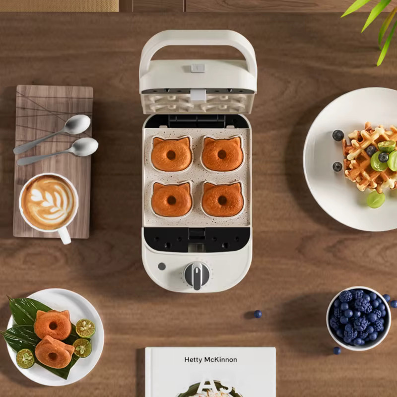 kbxstart Elektrischer Multi-Bäcker Sandwichmaker und Waffeleisen mit 600 W in Weiß - Bild 2