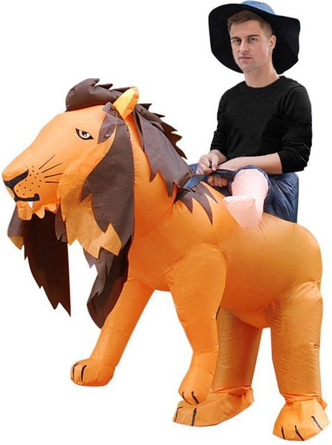 Bear and girl, Kostüm, Tiere, Plüsch / Textil, Orange, Braun, Schwarz - Bild 1