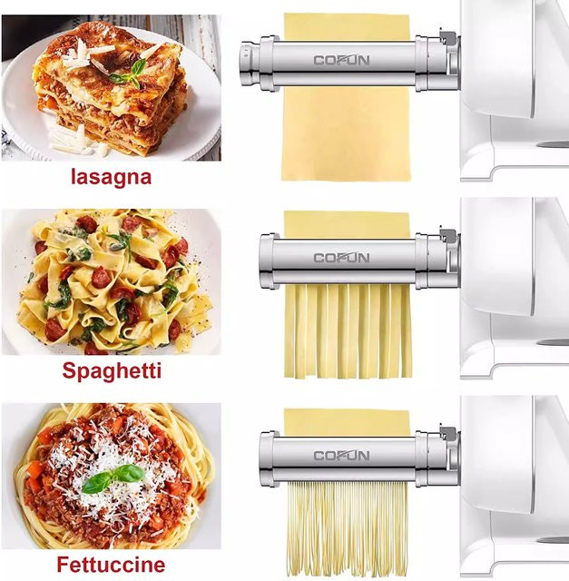 Bosch Nudelschneider und Lasagne-Schneider in Silber, kompatibel mit Bosch MUM4/5 und MUMV Series Küchenmaschinen - Bild 1