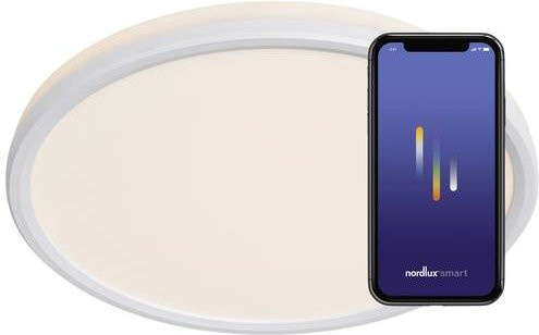 Nordlux Liva Smart Colour LED-Deckenleuchte in Weiß, dimmbar und RGBW-kompatibel - Bild 1