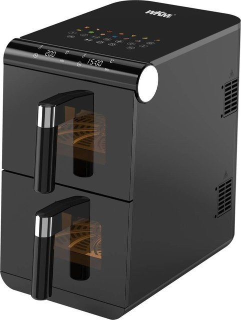 WKM Heißluftfritteuse DAF-1700.11 Dual Zone in Schwarz mit Digitalanzeige und Timer - Bild 1