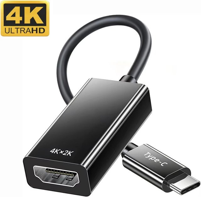 Mrgabwte USB-C auf HDMI Adapterkabel in Schwarz für 4K UHD Auflösung - Bild 1