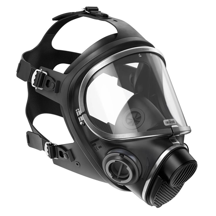 Dräger Atemschutz-Vollmaske X-plore 5500 in Schwarz mit EPDM-Material und Triplex-Technologie in Universalgröße (ohne Filter) - Bild 2