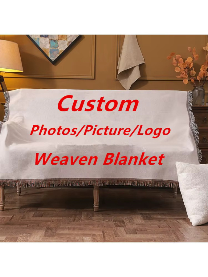 Individuelle 3D-Foto Webgarn Decke mit Quasten von KELOSICI, personalisierte gestrickte Decke als Wandteppich, B/T/H: 150 x 130 x 3 cm - Bild 3
