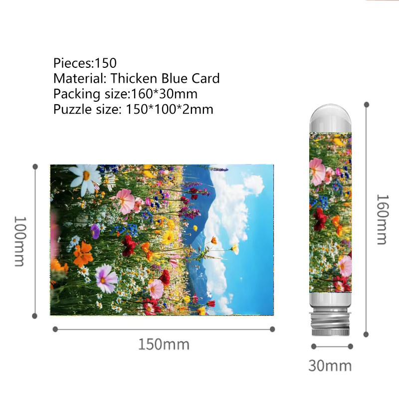 MaxRenard Wildblumen-Bruchland-Puzzle, 150-teiliges Set, Natur, Familienspiel - Bild 3