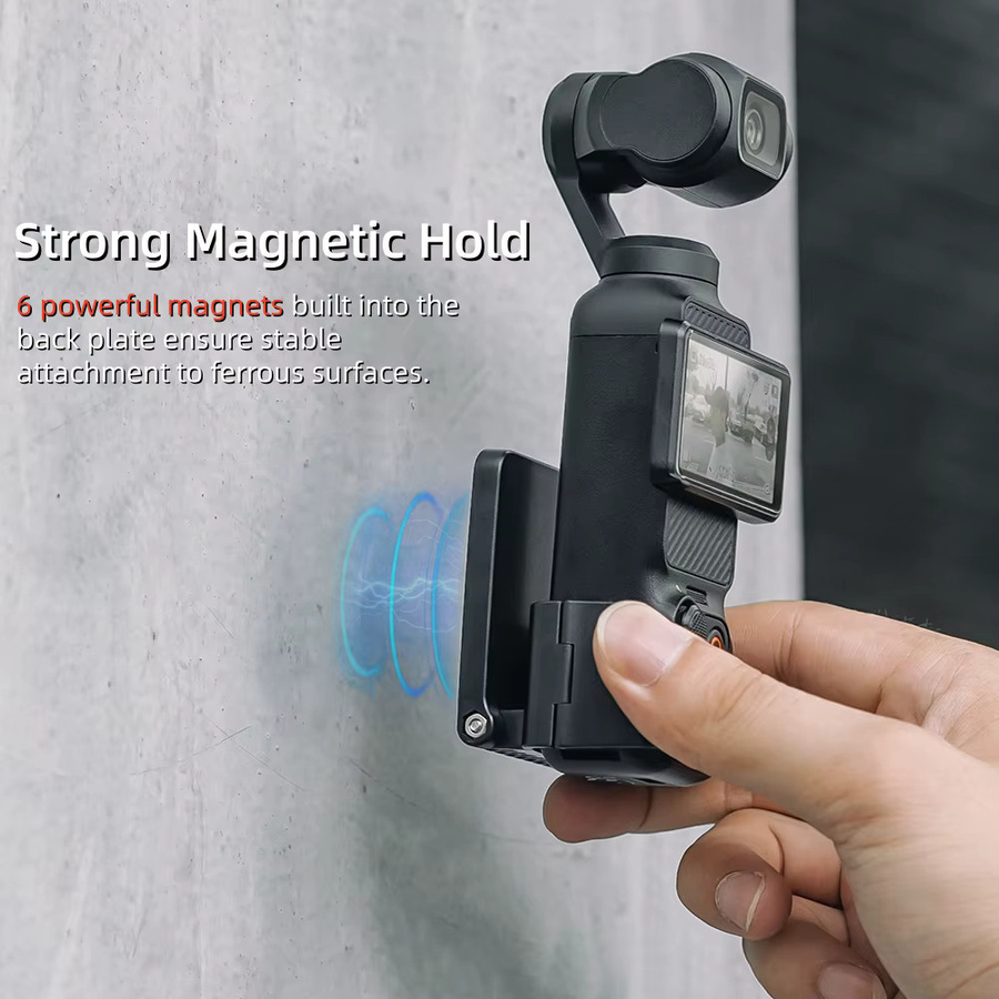 DJI OSMO Pocket 3 Erweiterungshalterung mit magnetischer Halterung und Auto-Saugnapf-Fixierbasis in Schwarz - Bild 2