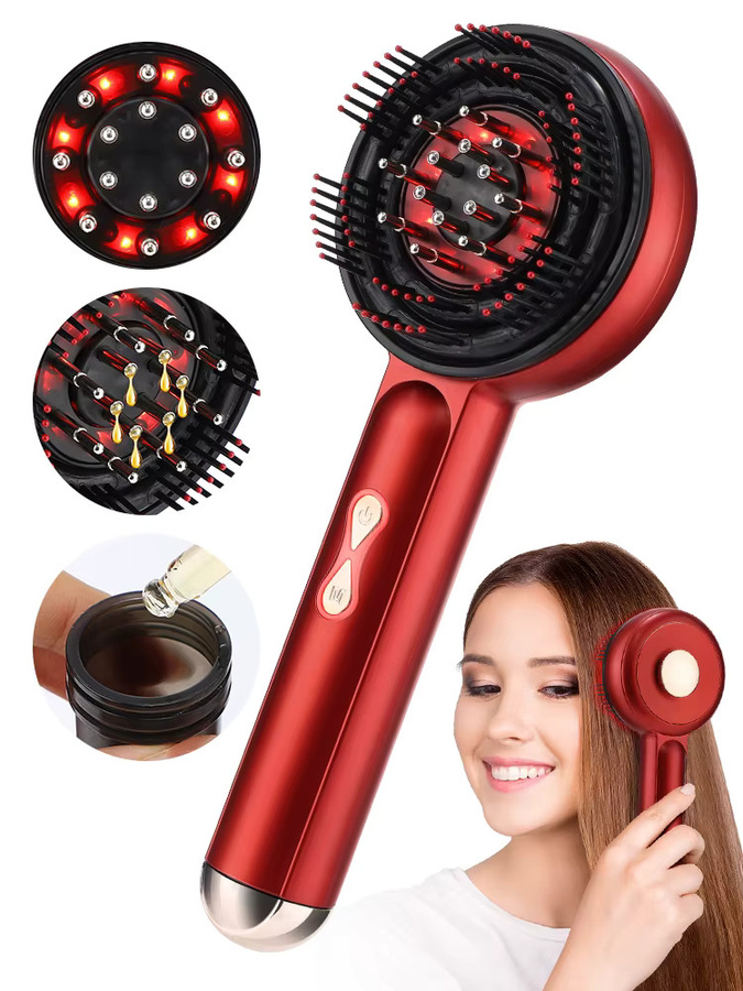Hailicare Elektrischer Mikrostrom-Massagekamm, rotes Licht, Unisex - Bild 5