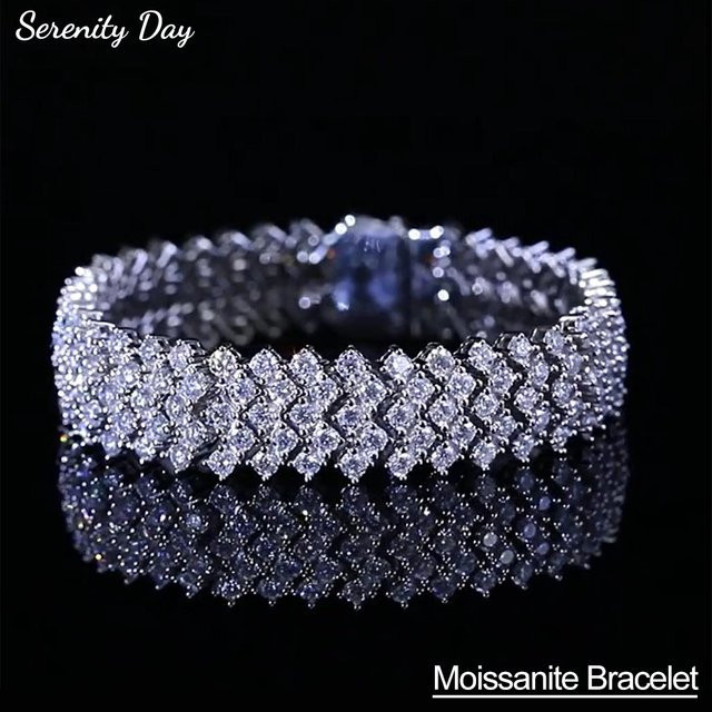 Serenity Armband, 925 Silber, vergoldet, Moissanit, Damen - Bild 1