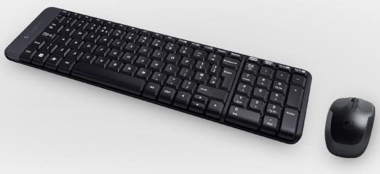 Logitech Wireless Combo MK220 Tastatur-und-Maus-Set in Schwarz mit spanischem QWERTY-Layout - Bild 1