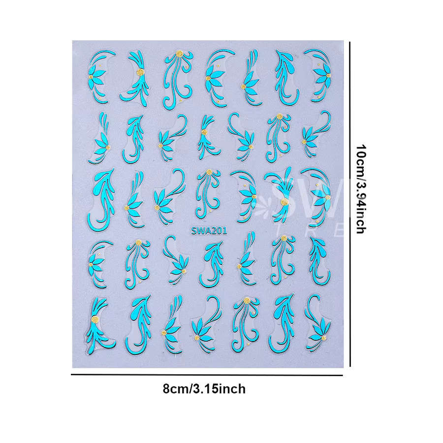 SWEET TREND Nagelaufkleber 3D-Blütenblatt, Schimmernd, Damen - Bild 2