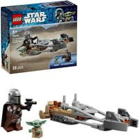 LEGO Star Wars The Mandalorian Der Mandalorianer und Grogu auf ihrem Speeder Bike Konstruktionsspielzeug - Bild 1