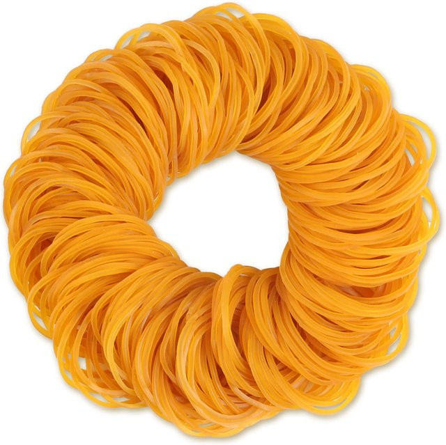 Gelbe elastische Gummibänder aus Latex für Büro und Verpackung, 40 mm Durchmesser - Bild 1