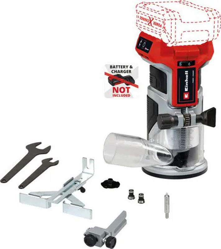 Einhell Professional Akku-Kantenfräse TP-ET 18 Li BL Solo in Rot mit 30000 U/min und Arbeitslicht - Bild 2