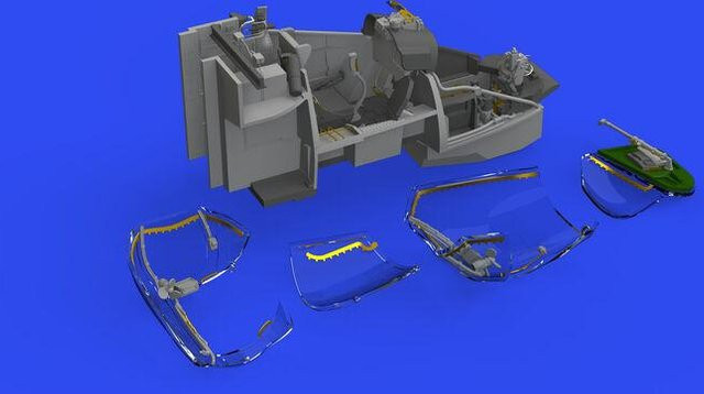 ZVEZDA Mi-24V Cockpit Turquoise, Modellbau, 1:48 - Bild 1