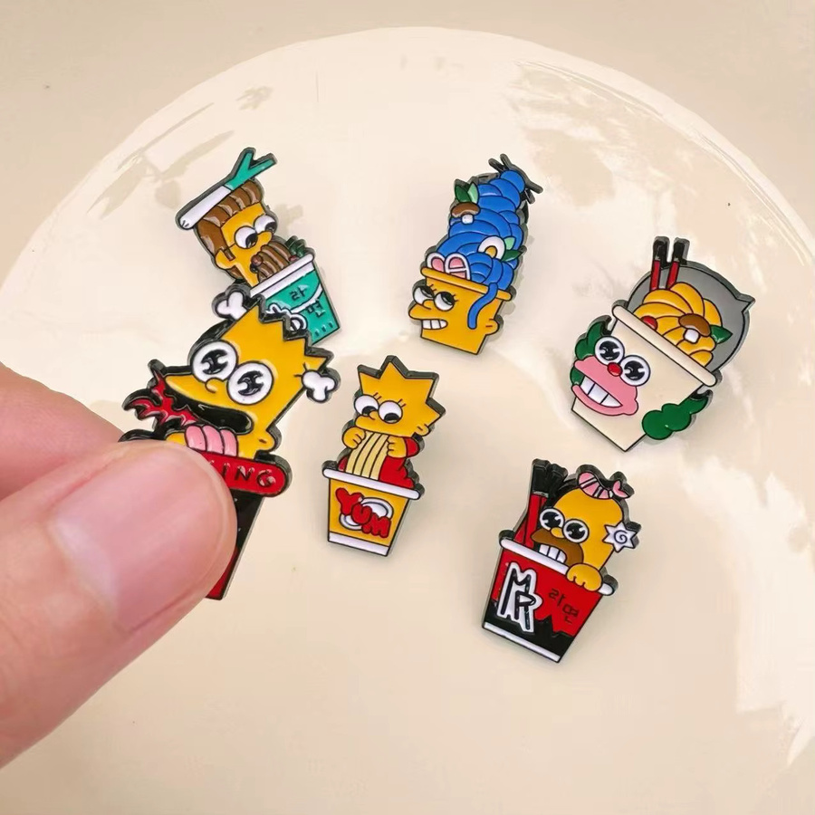 The Simpsons Emaille-Pin-Set, 6/7-teilig, Bunt, Broschen-Abzeichen - Bild 2