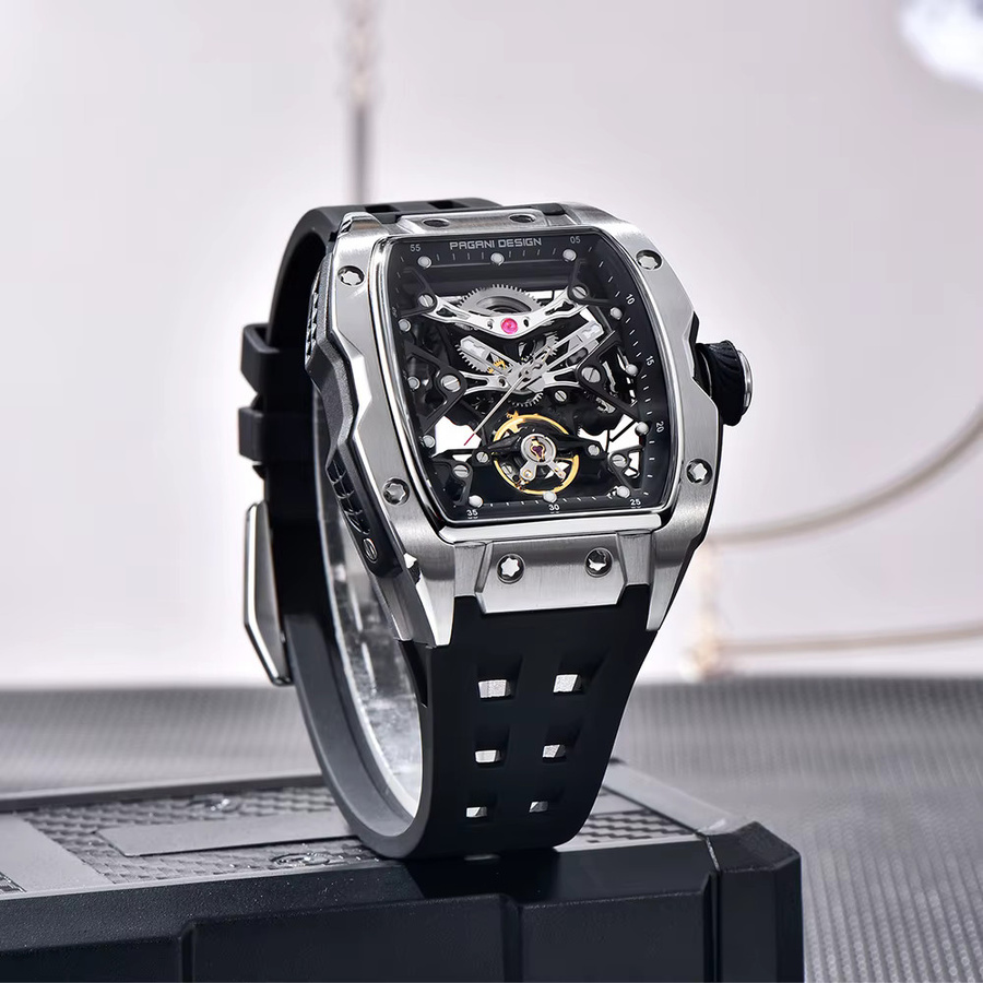 PAGANI DESIGN Armbanduhr Tonneau, Automatik, Edelstahl, 42 mm, Herren - Bild 3