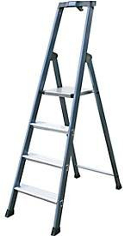 Krause Stufenstehleiter MONTO aus Aluminium in Silber mit 4 Stufen - Bild 2