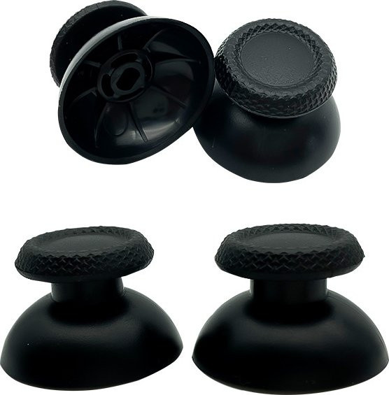 6 Stück Joystick-Kappen für Sony PlayStation 5 und Dualshock 5 in Schwarz als Ersatz-Reparaturteile - Bild 1