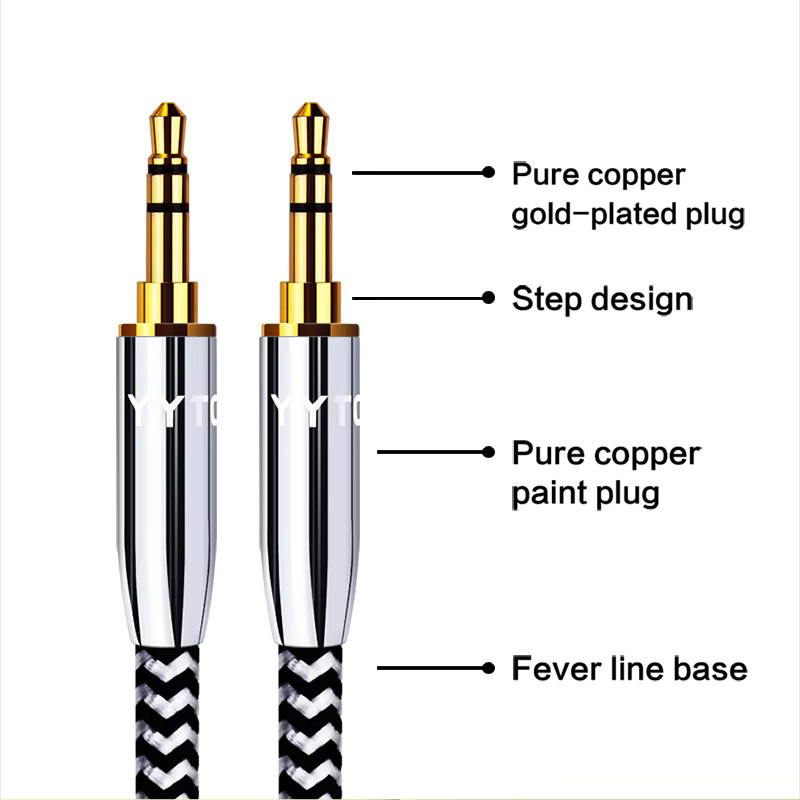 YYTCG Aux-Kabel 3,5mm Klinke auf Klinke Audio-Stecker für Lautsprecher, Kopfhörer und Auto - Bild 4