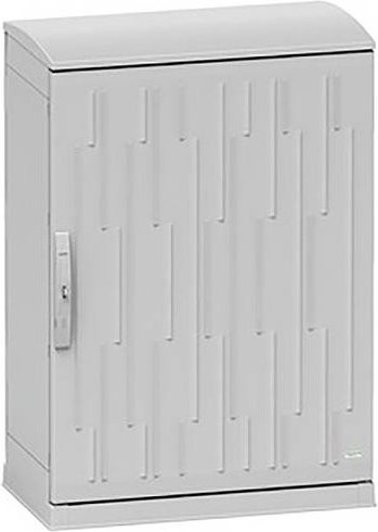 Schneider Electric Hochleistungsverteiler für Freiluftaufstellung in Grau, IP55 mit Plakatierschutztür, H: 84,3 cm, B: 75,0 cm, T: 42,0 cm - Bild 1