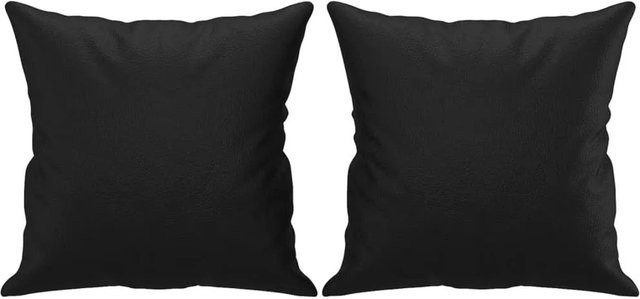 vidaXL Zierkissen Set aus Kunstleder in Schwarz, 2 Stück, B/T/H: 40 x 40 x 40 cm - Bild 1
