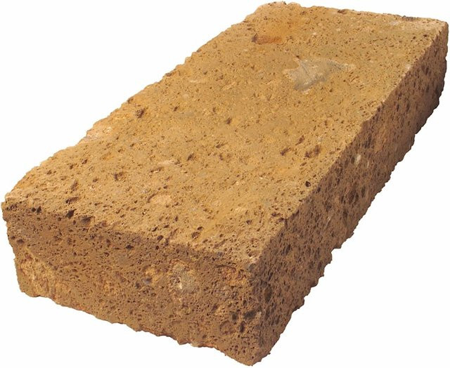 Scherf Tuffsteinstufe in Braun, B/T/H: 80 x 37 x 16 cm - Bild 1