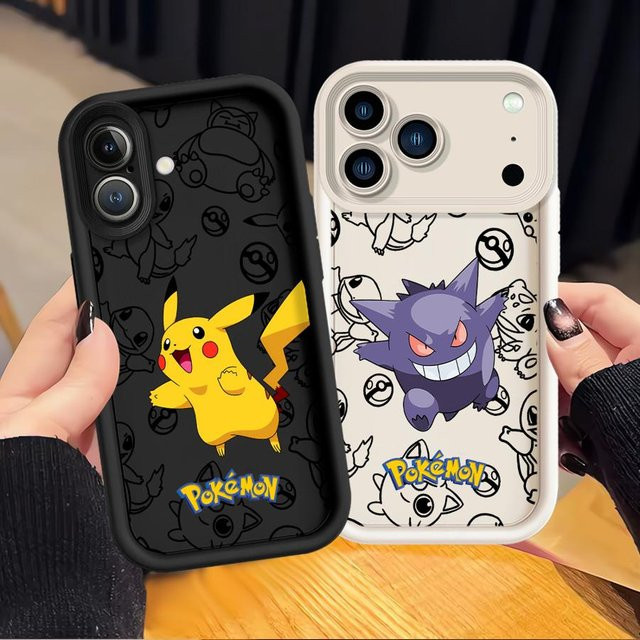 Anime Pikachu Gengar Handyhülle für Apple iPhone in Multicolor - Bild 1