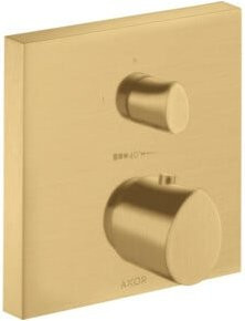 Hansgrohe Axor Starck Organic UP-THM Fertigset mit Thermostat und Absperrventil in brushed gold optic - Bild 1