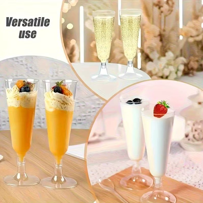 30 Stück ZQNYCY Acryl-Champagnerbecher transparent aus Kunststoff für besondere Anlässe - Bild 2