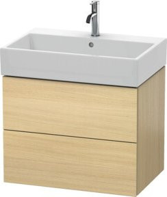 Duravit L-Cube Waschtischunterschrank beige matt, wandhängend mit 2 Schubladen, B: 68,4 cm, T: 45,9 cm, H: 54,4 cm - Bild 1