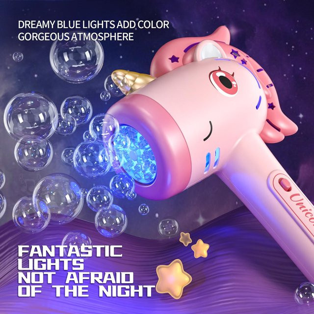 Linyi toy car Einhorn-Blasenbläser, mit LED-Lichtern, ab 6 Jahren - Bild 1