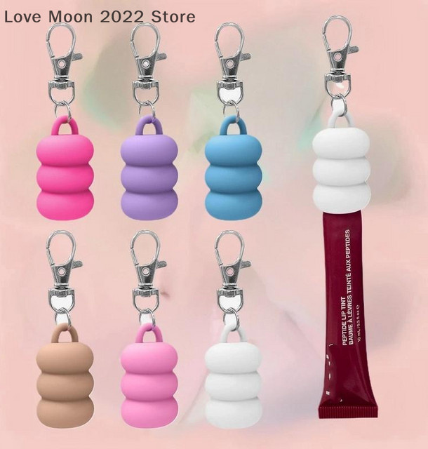 JCSYFAC Donut Silikon Schlüsselbund Halter für Lipgloss und Balsam - Bild 1