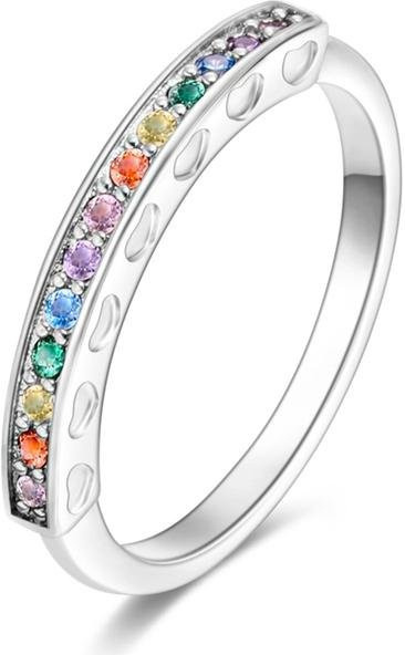 Stapelring 925 Silber, Zirkonia, Damen - Bild 1