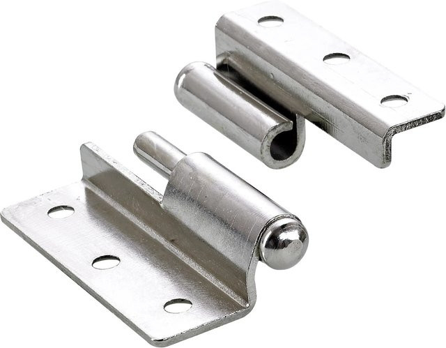 Hettich Möbelband rechts gekröpft, vernickelt, Farbe: Silber, B: 50 mm, H: 40 mm - Bild 1