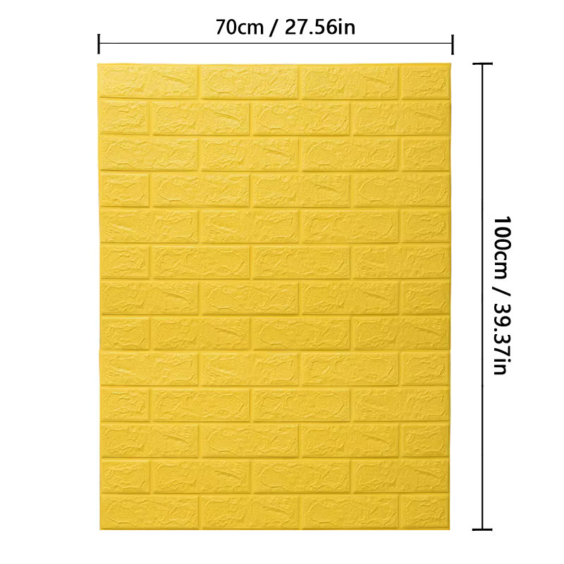 Selbstklebende 3D-Faux-Ziegel Tapete für Wandhintergrund und DIY-Dekoration, Breite: 70 cm, Höhe: 100 cm - Bild 5