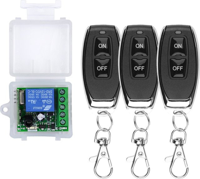 CENTURY AOKE 433 MHz Fernbedienung Schalter mit 1CH Relais Modul Empfänger und Sender für DC12V 10A LED-Leuchten - Bild 1