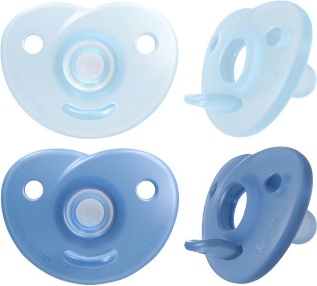 Philips Avent Soothie Schnuller 2er-Pack, Blau, Silikon, 0-6 Monate, BPA-frei - Bild 1