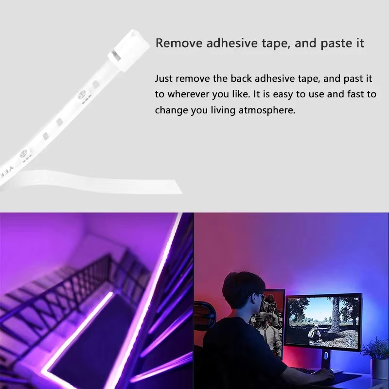Yeelight LED Smart Strip Light 1S RGB WiFi LED Streifen, Länge: 2 m, kompatibel mit Apple HomeKit, Google Assistant, Amazon Alexa und Mi Home - Bild 4