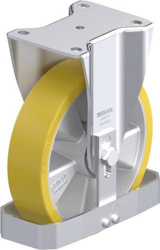 Blickle Stahlblech-Bockrolle BH-ALTH 200K-FS in Silber mit 200 mm Rad-Durchmesser und 800 kg Tragfähigkeit - Bild 1
