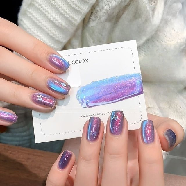 MISS MIANEL Magnetischer Katzenaugen-Gel-Nagellack, Arctic Blue, 10 ml - Bild 1