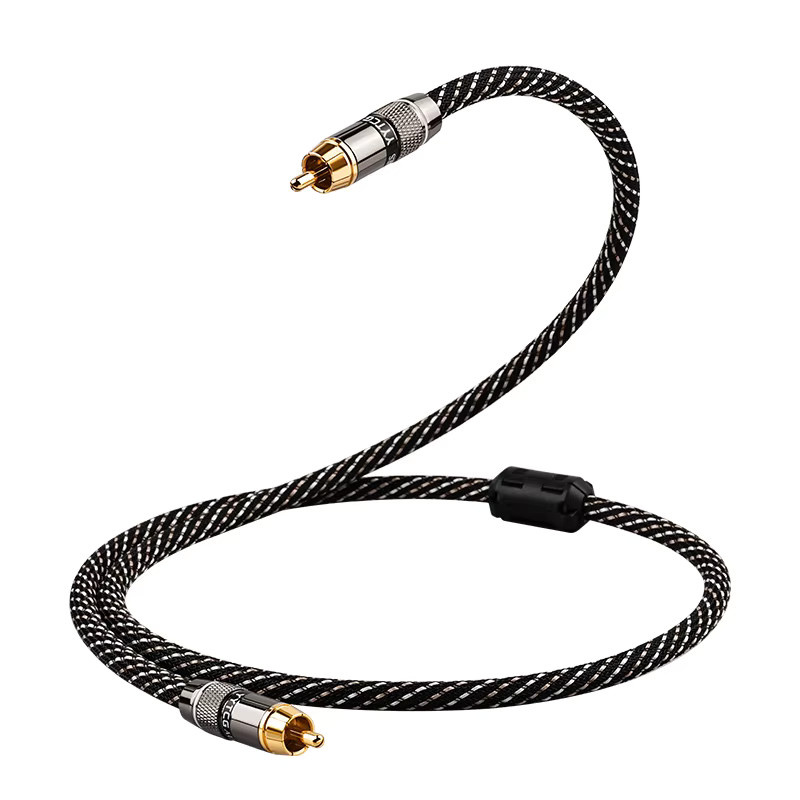 YYTCG HiFi RCA Koaxial-Audiokabel Schwarz für SPDIF Digitalverbindung mit DVD-Projektor, TV und Verstärker - Bild 2