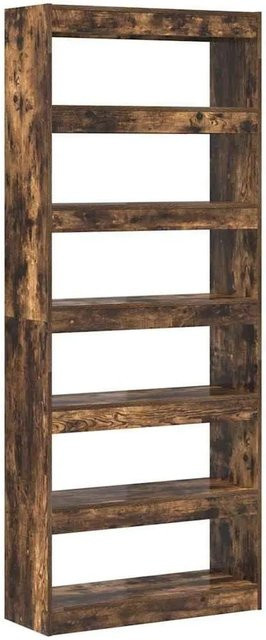 vidaXL Bücherregal in Räuchereiche, modernes Standregal aus Holzwerkstoff für Wohnzimmer oder Büro, B: 80 cm, T: 30 cm, H: 198 cm - Bild 1