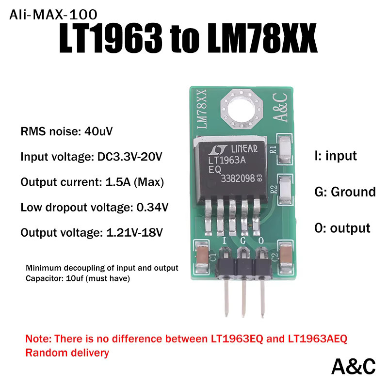 AyS LT1963 - 7805 Konverter Netzteilmodul zur Umwandlung von 5,5V-12V in 5V 1,5A in Grün - Bild 2