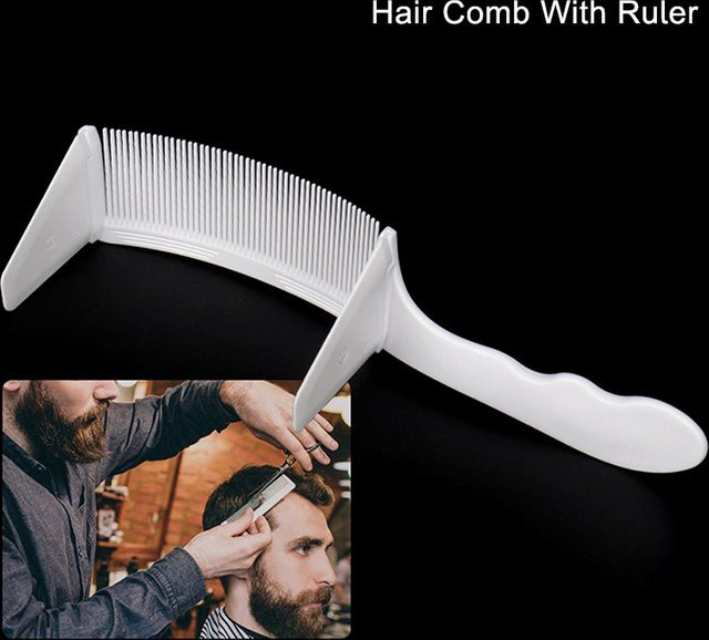 HNKMP Haarschneidekamm, antistatischer Friseur-Flachkamm mit Lineal, Unisex - Bild 1