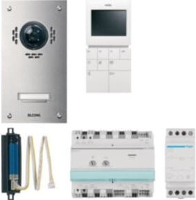 elcom Videoset VSZ-1 EM 1 Teilnehmer Color BVF-510 Video-Türsprechanlage in Weiß und Silber - Bild 1