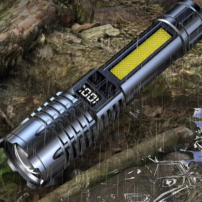 Heinast Multifunktionale Outdoor-Taschenlampe mit großer Reichweite und Arbeitslicht, Schwarz, Wiederaufladbar - Bild 5
